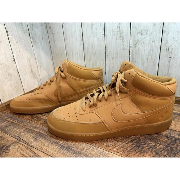Size 13 Men's Nike Court Vision Mid Flax Twine CD5466-200 NO BOX - Picture 1 of 15